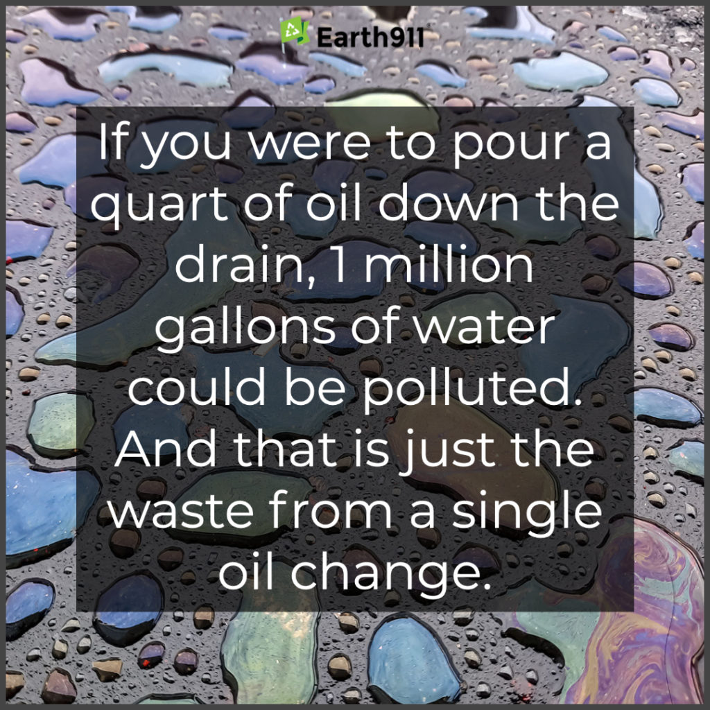 We Earthlings: Improper Disposal of 1 Quart of Oil