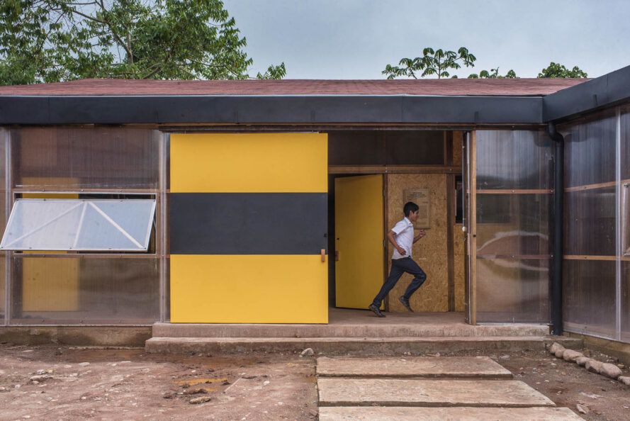 Minimalist bioclimatic dorms provide space for students