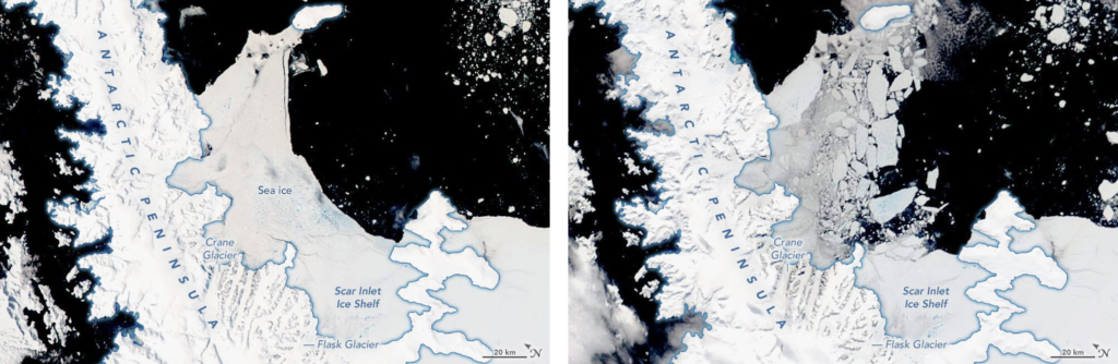 Remnant of Antarctica’s Larsen B Ice Shelf Disintegrates