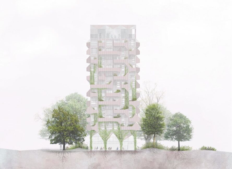 Amsterdam apartments are tic-tac-toed in wildlife habitat