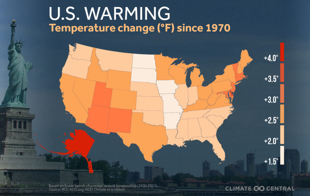 U.S. Has Warmed by 2.6 Degrees F Since First Earth Day