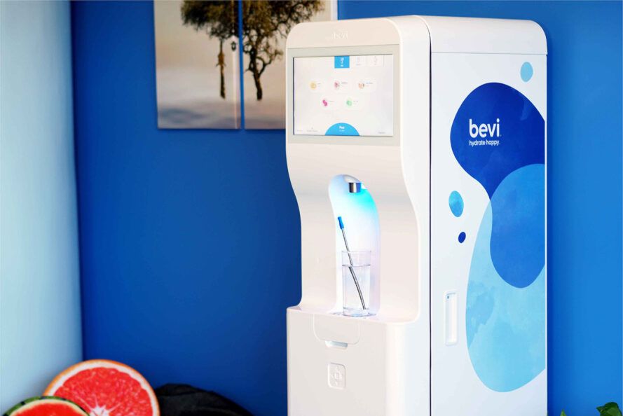 This water dispenser uses smart technology for a clean drink