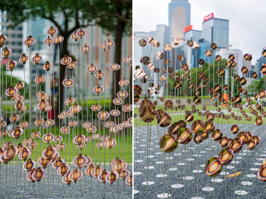 Hong Kong has a new metal art display reflecting nature