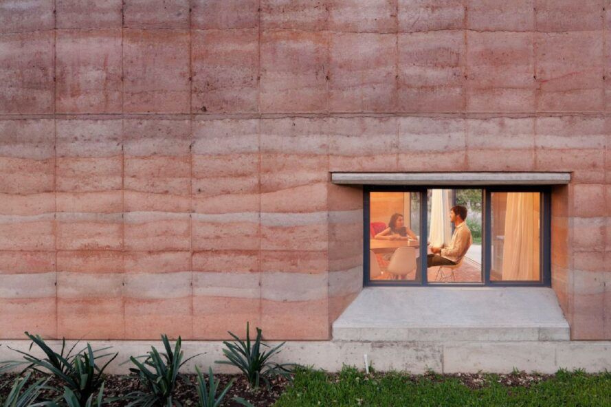Rammed earth is still popular as a sustainable solution