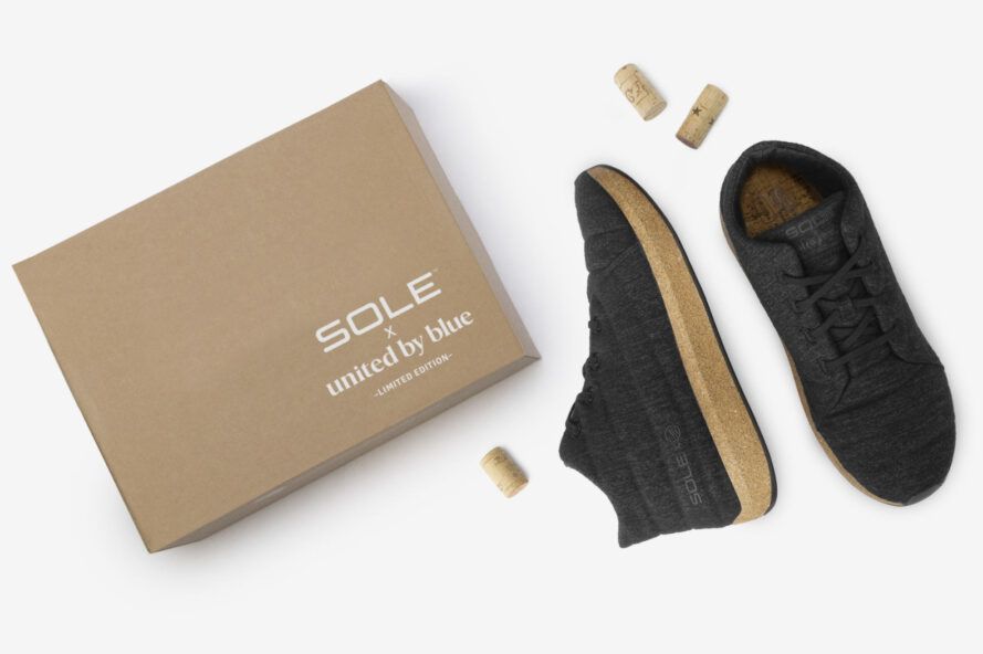 A carbon-negative shoe collection made out of cork