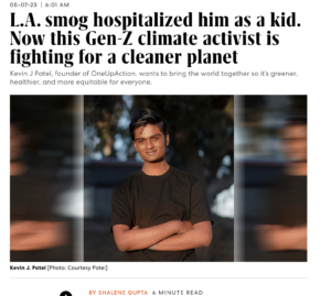 Championing Environmental Justice: A Short Letter from Kevin J. Patel, Climate Justice Activist, Age 23